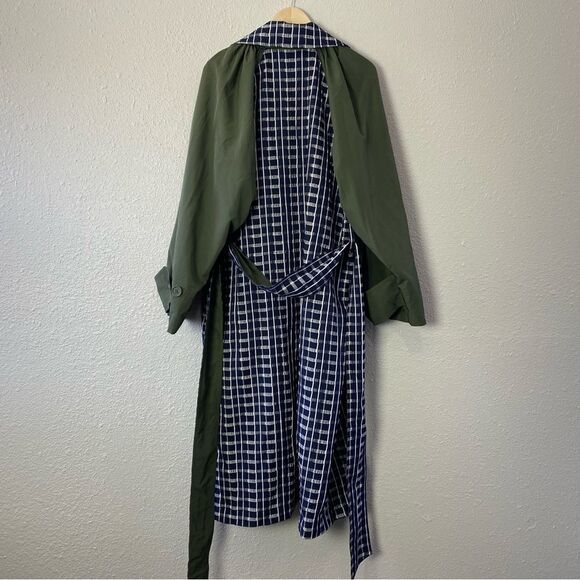 Tanya Taylor Lotta Contrast Combo Trench Coat - Picture 4 of 12